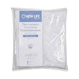 Простирадло на резинці NL Baby, водонепроникне, 120х60 см, білий (003/34731) - Pampik