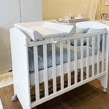 Дошка пеленальна відкидна Micuna Горох бежевий, 50х70 см, білий (CP-744/26985) - Pampik - 4