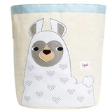 Кошик для зберігання 3 Sprouts Лама, круглий, 45х43 см, бежевий (IBNLLM/33314) - Pampik