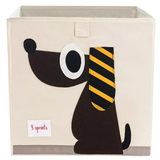 Куб для зберігання 3 Sprouts Собака, 33х33х33 см, бежевий (IBXDOG/9293) - Pampik