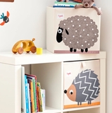 Куб для зберігання 3 Sprouts Вівця, 33х33х33 см, бежевий (IBXSHP/17987) - Pampik - 2