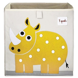 Куб для зберігання 3 Sprouts Носоріг, 33х33х33 см, бежевий (IBXRHN//17071) - Pampik
