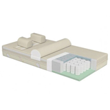 Матрац пружинний Micuna Seda Luxe з валиками, 60х120 см, бежевий (CH-1875/26905) - Pampik