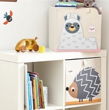 Куб для хранения 3 Sprouts Лама, 33х33х33 см, бежевый (IBXLLM/36221) - Pampik - 2