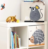 Куб для зберігання 3 Sprouts Миша, 33х33х33 см, бежевий (IBXMOU/20876) - Pampik - 2