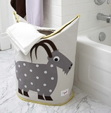 Кошик для зберігання 3 Sprouts Коза, 48х56х28 см, бежевий (ILHGOA/9309) - Pampik - 3