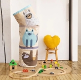 Кошик для зберігання 3 Sprouts Лама, круглий, 45х43 см, бежевий (IBNLLM/33314) - Pampik - 3