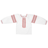 Вишиванка для дівчинки Twins Сердечка, р.116, білий з червоним (88OTS116-1213) - Pampik