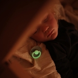 Пустышка латексная Frigg Daisy Night Portobello Night, круглая, size 1, 0-6 мес., серый (000593) - Pampik - 2