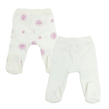 Ползунки NL Baby Versace, р.56, 2 шт., молочный с сиреневым (060/23327) - Pampik