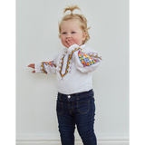 Вишиванка для дівчинки Twins Барва, р.116, білий з різнобарвним (88ВДTБ-116-20) - Pampik - 5