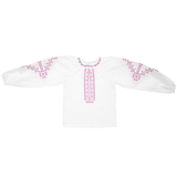 Вишиванка для дівчинки Twins Бузкова, р.98, білий з бузковим (88OTSB98-11) - Pampik