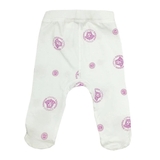 Ползунки NL Baby Versace, р.56, 2 шт., молочный с сиреневым (060/23327) - Pampik - 3