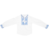 Вишиванка для хлопчика Twins Оберіг, р.104, білий з блакитним (88OT-О104-04) - Pampik