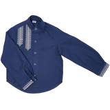 Вышиванка для мальчика Twins Классическая, р.116, темно-синий (88OT-К116-09) - Pampik