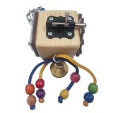 Іграшка дерев'яна NL Baby Актівіті Бізікуб, 4.75х4.75 см, натуральний (24371) - Pampik - 4