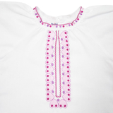 Вишиванка для дівчинки Twins Бузкова, р.98, білий з бузковим (88OTSB98-11) - Pampik - 2