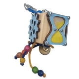 Іграшка дерев'яна NL Baby Актівіті Бізікуб, 4.75х4.75 см, натуральний (24371) - Pampik - 3