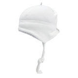 Шапочка двойная NL Baby на завязках, хлопок, 0-3 мес., белый (009/33402) - Pampik