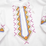 Вишиванка для дівчинки Twins Барва, р.116, білий з різнобарвним (88ВДTБ-116-20) - Pampik - 2