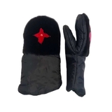 Муфта-рукавички NL Baby с норкой, черный с розовым (0000/36070) - Pampik