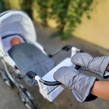 Муфта-рукавички NL Baby зі стібкою, сірий (0000/35471) - Pampik - 6