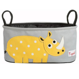 Органайзер на коляску 3 Sprouts Носорог, 15х32х13 см, серый (ISORHN/9505) - Pampik