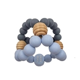 Прорезыватель силиконовый NL Baby Куб, голубой с серым (0000/37337) - Pampik - 2