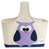 Кошик-сумка для зберігання 3 Sprouts Сова, 38х30х14 см, бежевий (ICDOWL/12871) - Pampik