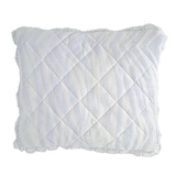 Бортик в кроватку NL Baby с подушками, 3-сторонний, 180х28 см, бело-голубой (143/26052) - Pampik - 3