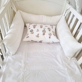 Бортик в кроватку NL Baby, 3-сторонний, 180х25 см, белый (847/30454) - Pampik - 4