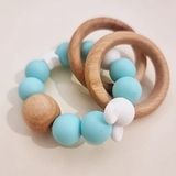 Прорізувач силіконовий NL Baby, м'ятний з білим (0000/37531) - Pampik - 2