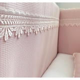Бортик в кроватку NL Baby, 4-сторонний и декоративная подушка, 40х30 см, розовый (873+929/33259) - Pampik - 9