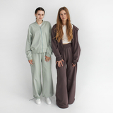 Спортивний костюм Garnamama бомбер з капюшоном,Брюки-палаццо Season 2025 134 Коричневий (1055937.1421211) - Pampik - 17