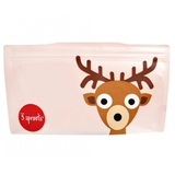 Пакети для снеків 3 Sprouts Олень, 10х18 см, 2 шт., рожевий (ISNDEE/30511) - Pampik