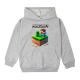 Худі Garnamama худі 2-х нитка наклейка MINECRAFT 140 Сірий (1056367.1421341) - Pampik