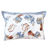 Набір NL Baby Monnalisa: комплект постільної білизни, 135х100 см + бортик у ліжечко, 180х30 см, біло-синій (841/28430) - Pampik - 2