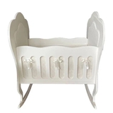 Колыбель NL Baby с бортиком, деревянная, 100х80 см, белый (870+871/36134) - Pampik