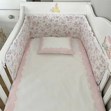 Бортик у ліжечко NL Baby, 3-сторонній, універсальний, 180х30 см, біло-рожевий (828+829/32070) - Pampik - 7