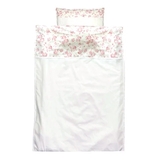 Комплект постельного белья NL Baby, 140х100 см, бело-розовый (828+842/33104) - Pampik