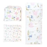 Набір NL Baby Cododo: комплект постільної білизни, 80х80 см + бортик у ліжечко, 166х20 см, біло-рожевий (865/32593) - Pampik