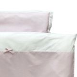 Комплект постільної білизни NL Baby в клітинку, 135х100 см, рожевий (803/23331) - Pampik - 2