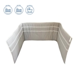 Бортик у ліжечко NL Baby, 3-сторонній, універсальний, 180х30 см, біло-сірий (821+830/32063) - Pampik - 2