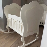 Колыбель NL Baby с бортиком, деревянная, 100х80 см, белый (870+871/36134) - Pampik - 2