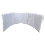 Бортик в овальне ліжечко NL Baby, 3-сторонній, 130х30 см, біло-сірий (823+830/33298) - Pampik