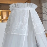 Набір NL Baby: бортик у ліжечко, 3-сторонній, універсальний, 180х32 см + балдахін, 300х170 см, молочний (28906) - Pampik - 6