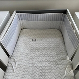 Бортик в кроватку NL Baby, 3-сторонний, универсальный, 180х30 см, бело-синий (838+869/34184) - Pampik - 6