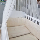 Набір NL Baby: бортик у ліжечко, 3-сторонній, універсальний, 180х32 см + балдахін, 300х170 см, молочний (28906) - Pampik - 4