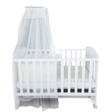 Набір NL Baby: бортик у ліжечко, 3-сторонній, універсальний, 180х32 см + балдахін, 300х170 см, молочний (28906) - Pampik