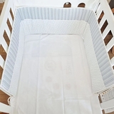 Бортик в кроватку NL Baby, 3-сторонний, универсальный, 180х30 см, бело-синий (838+869/34184) - Pampik - 2